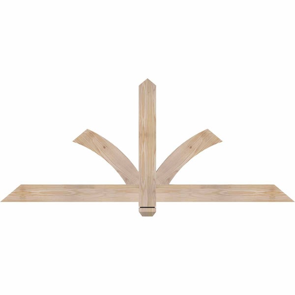 Ekena Millwork Redmond Smooth Timber Gable Bracket, Douglas Fir, 60"W x 25"H x 1 1/2"D x 3 1/2"F, 10/12 Pitch GBW060X25X0204RED00SDF - main